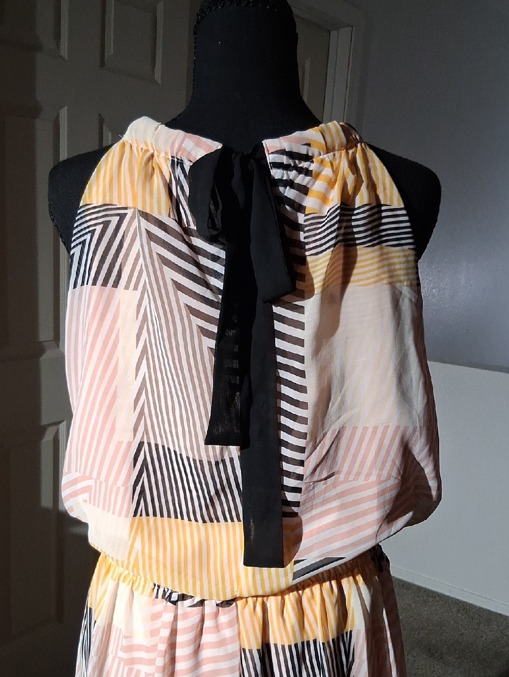 Vince Camuto Pink and Yellow Striped Dress - Picture 4 of 8